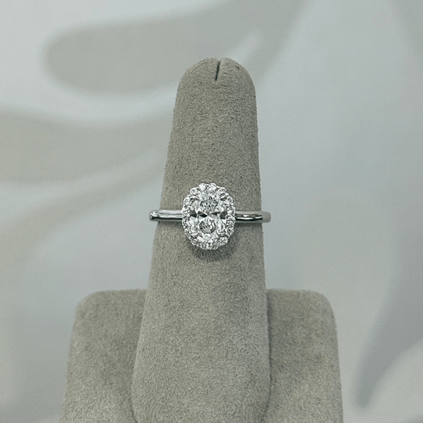 Moyer Collection 14K White Gold 1.02ct Oval Halo Engagement Ring - 011281