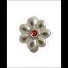 Garnet Flower Dreams Charm (Silver/Red)