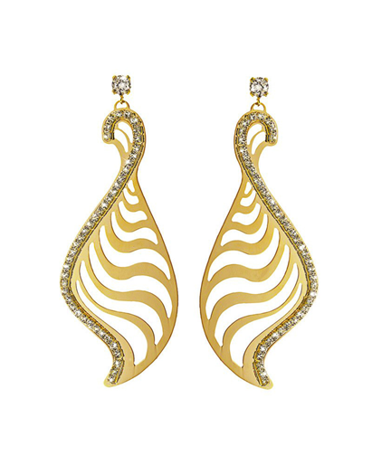 Curved Kalahari Golden Earrings