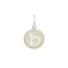 Letter B Etching Charm (Silver)