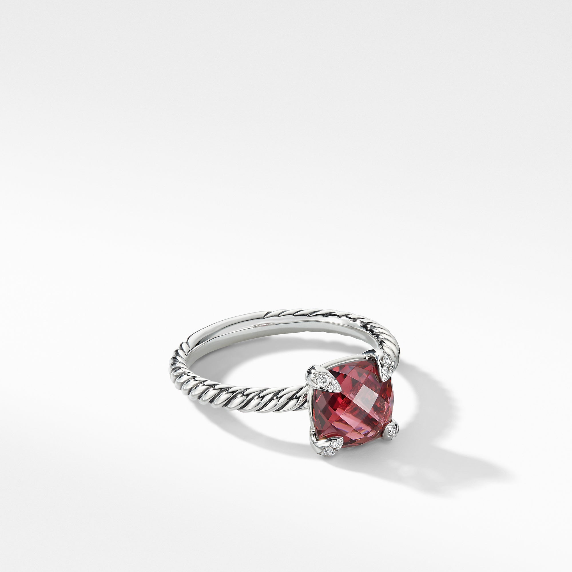 David Yurman Chatelaine Rhodolite Garnet Ring in Sterling Silver - R16329DSSARGDI7