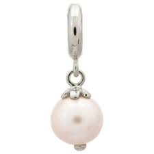 White Pearl Treasure Charm (Silver/White)