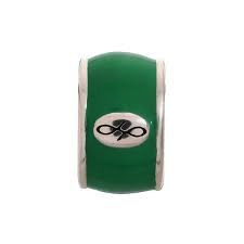 Green Enamel Charm (Silver/Green)