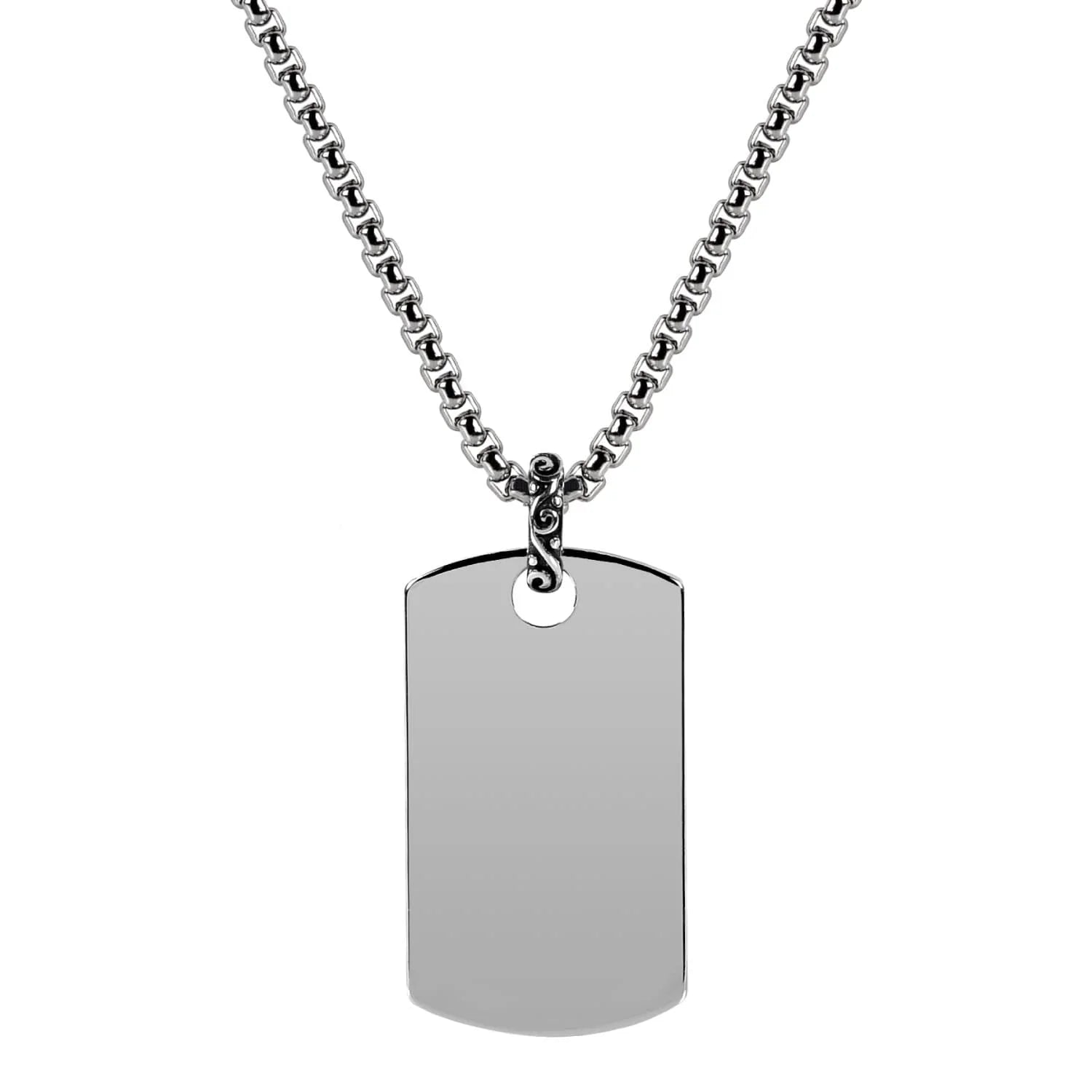 Steel Dog Tag Pendant