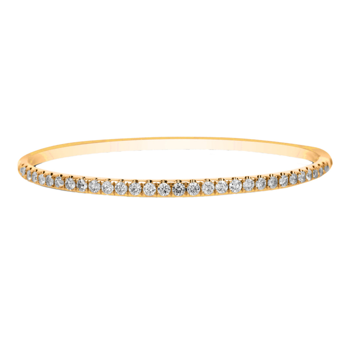 18K Yellow Gold 2.00ctw Diamond Bangle Bracelet- ALB-10976Y