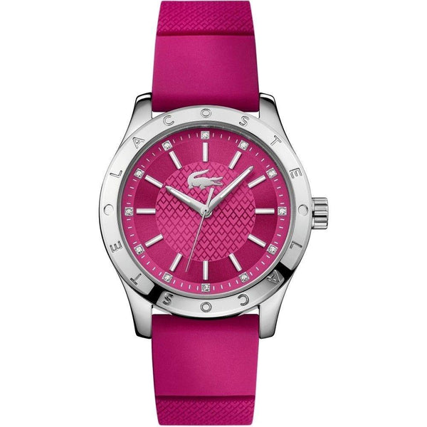 Lacoste Women's 2000976 Charlotte Crystal Pink Silicone Watch
