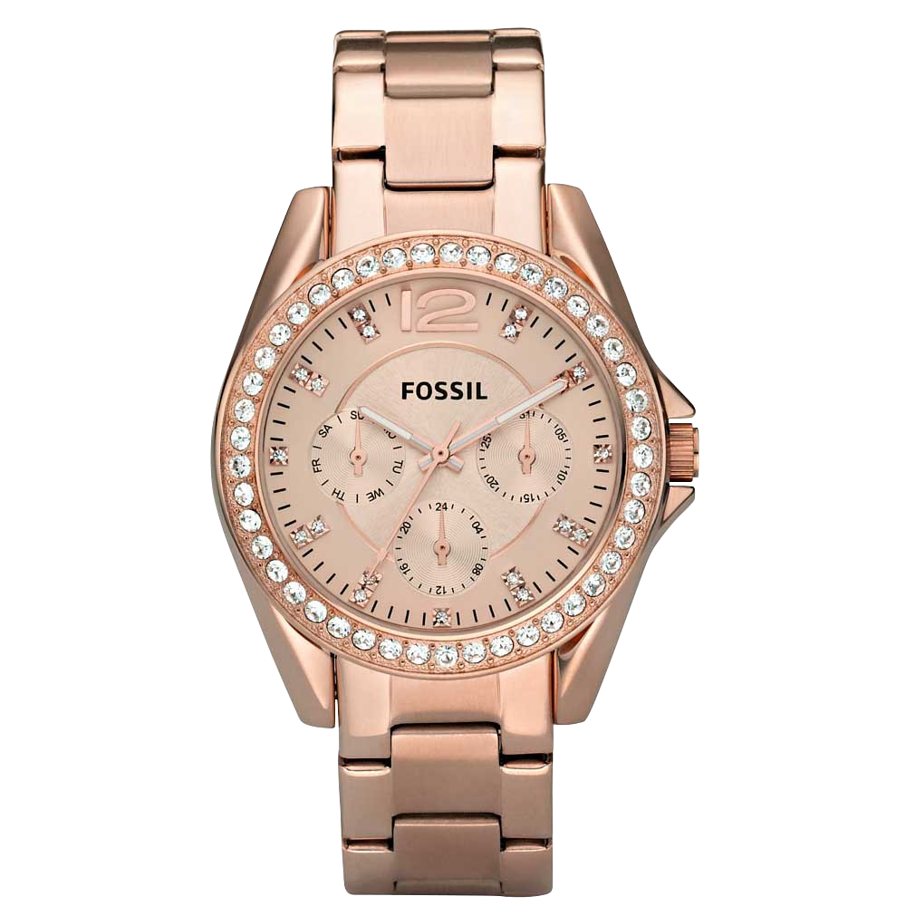 Riley Multifunction Rose-Tone Stainless Steel Watch