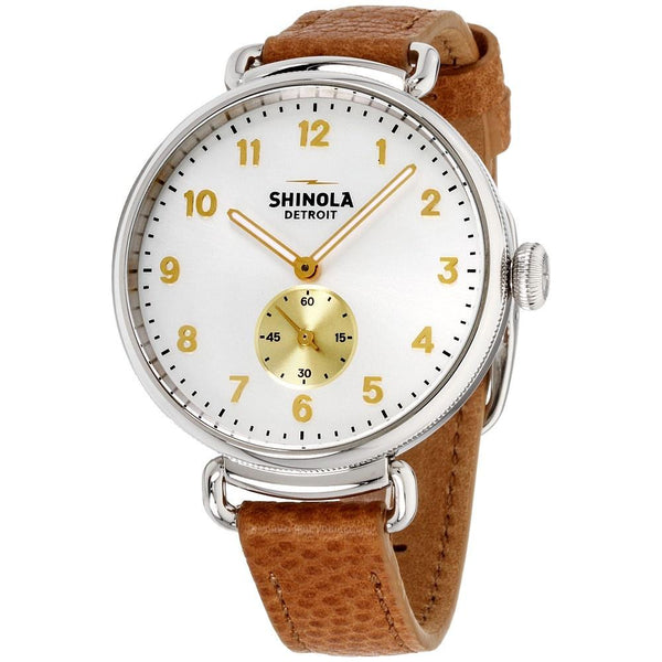 Shinola Women's 20044130 The Canfield Beige Leather Watch
