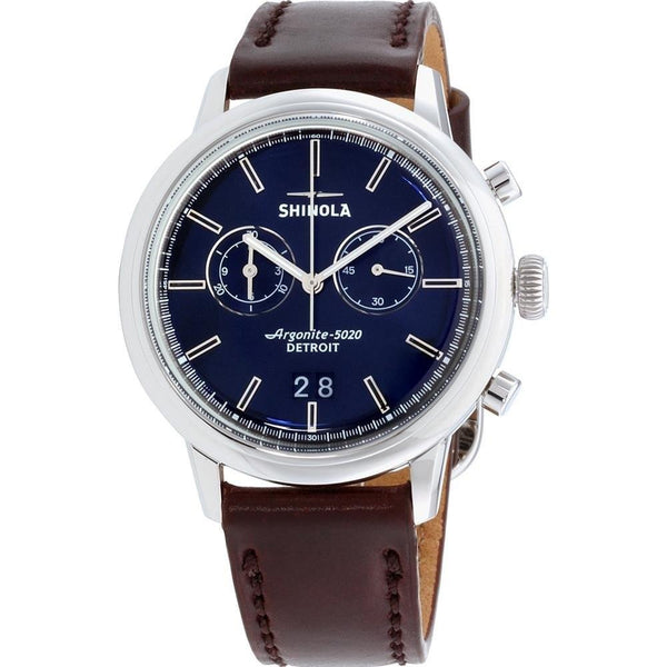Shinola Men's 20065290 The Bedrock Chronograph Brown Leather Watch