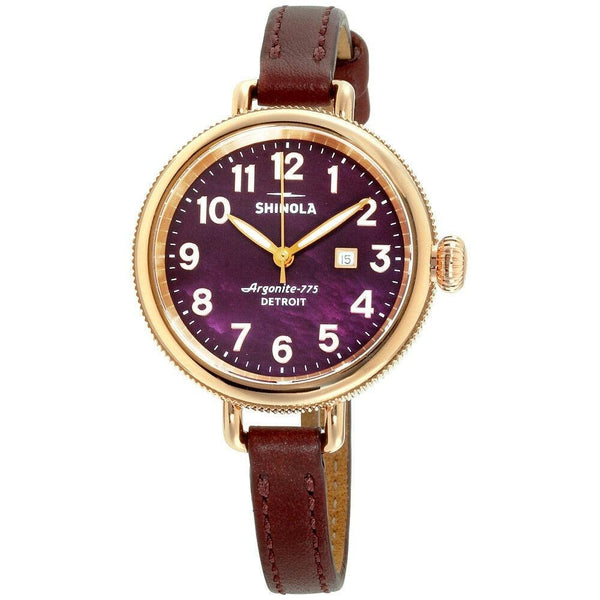 Shinola Women's 20077933 The Birdy Burgundy Leather Watch
