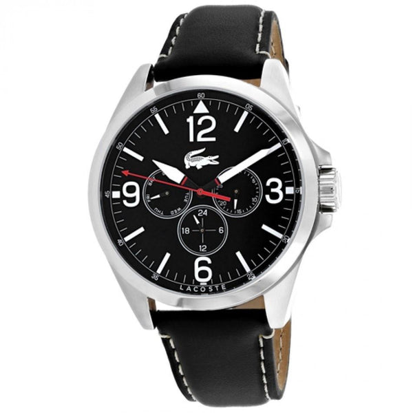 Lacoste Men's 2010804 Montreal Chronograph Black Leather Watch