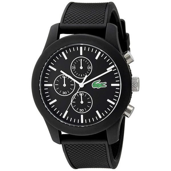 Lacoste Men's 2010821 Casual Chronograph Black Silicone Watch