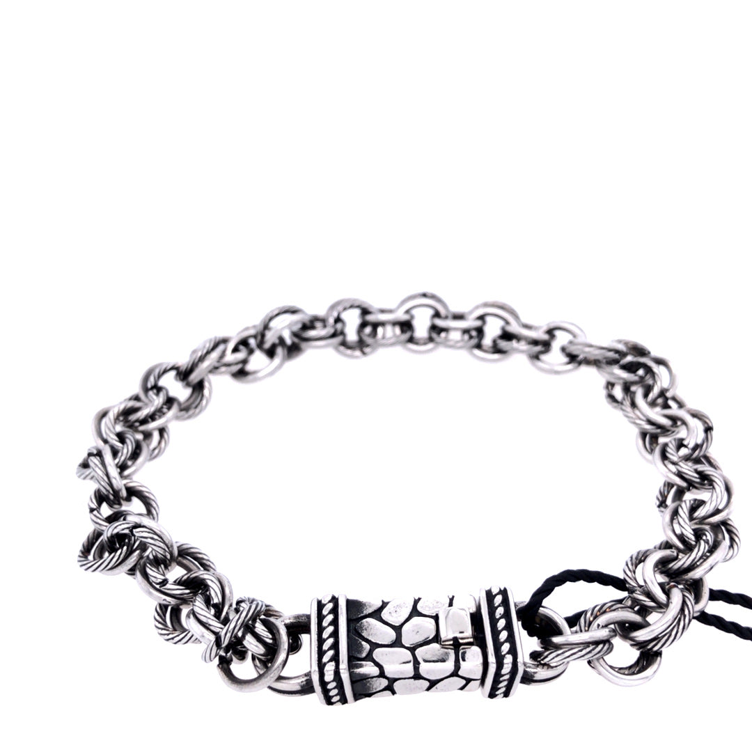 Stainless-Steel Round Link Bracelet