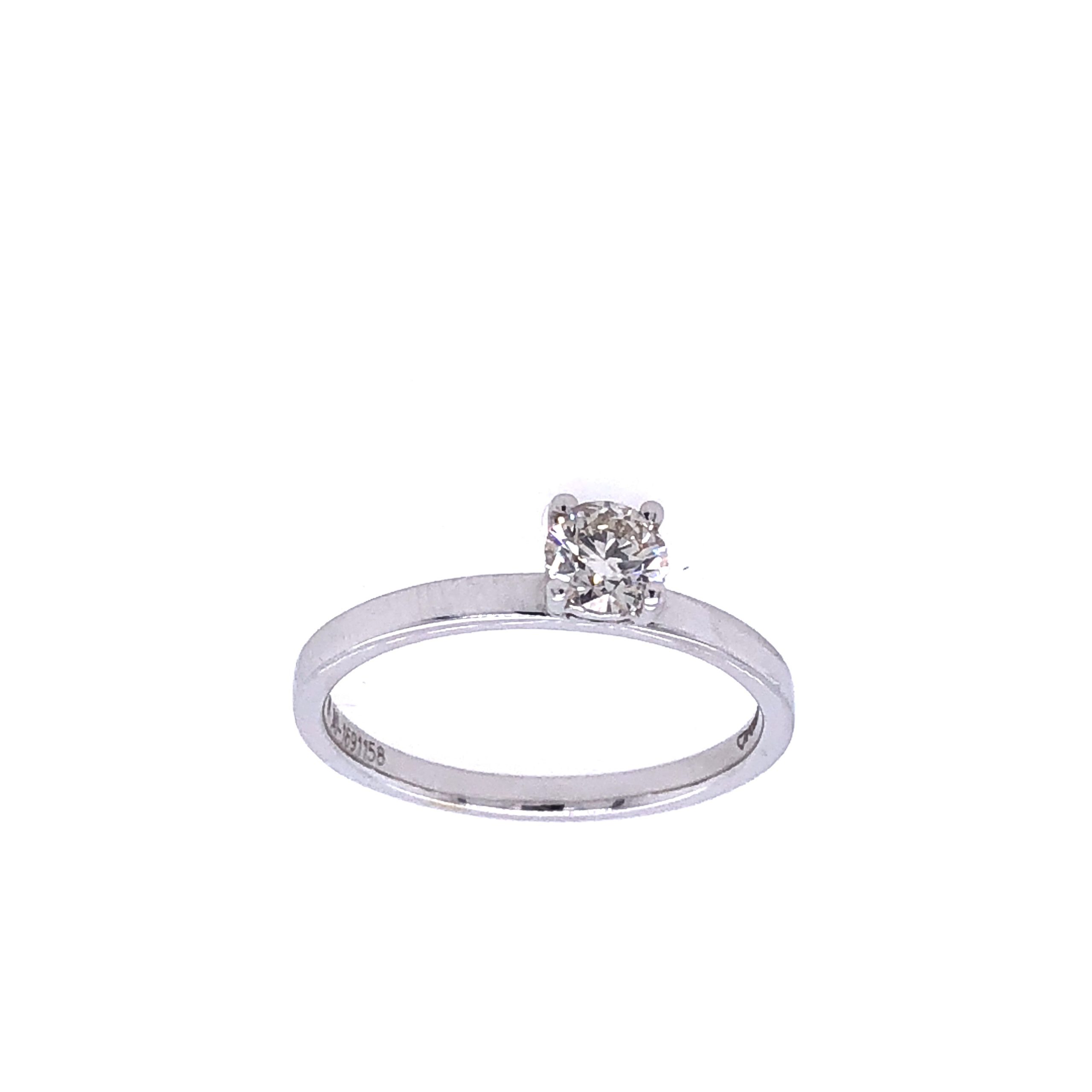18k Solitaire 0.25cts Cupid Cut Diamonds White Gold Engagement Ring