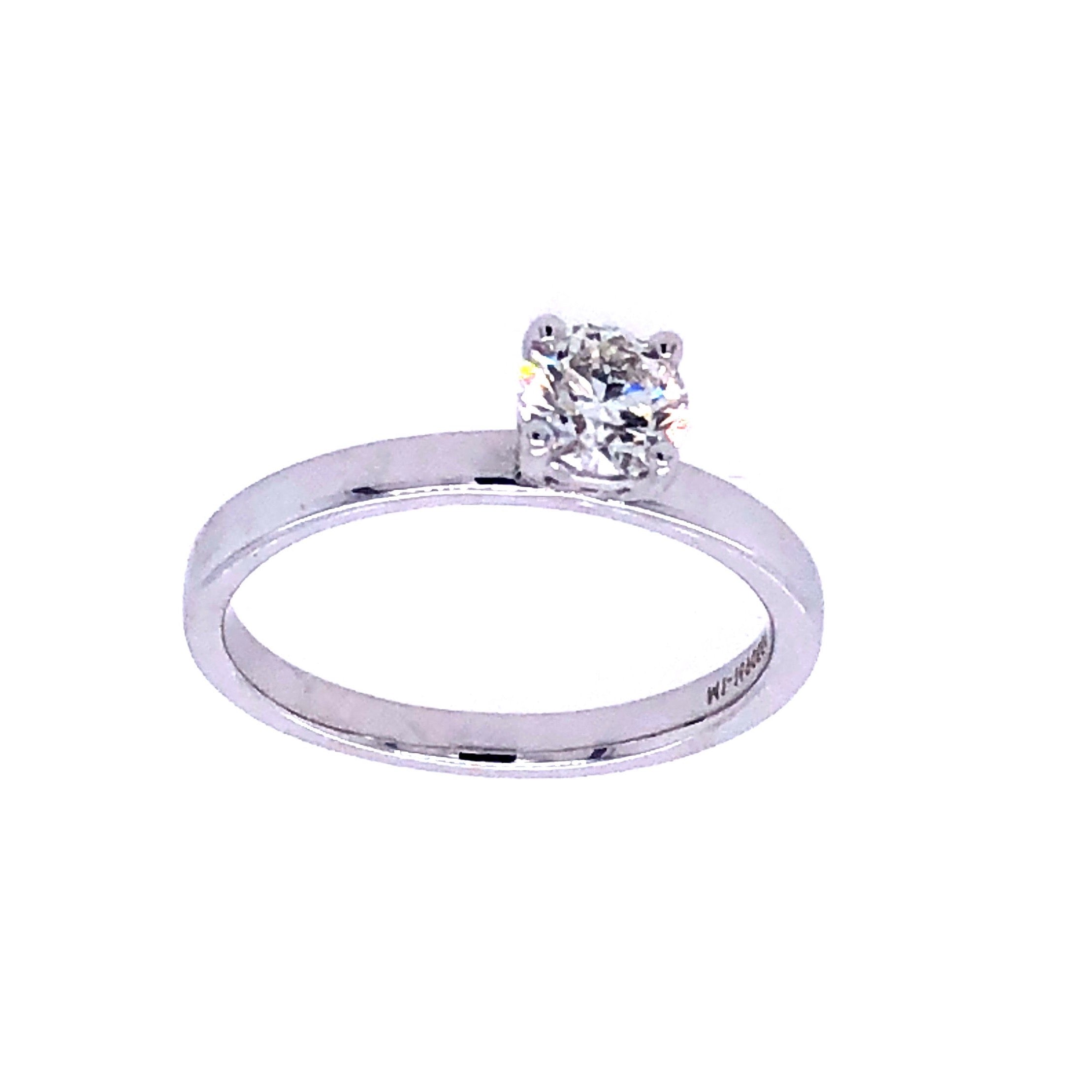 18k Solitaire 0.50cts Cupid Cut Diamonds White Gold Engagement Ring
