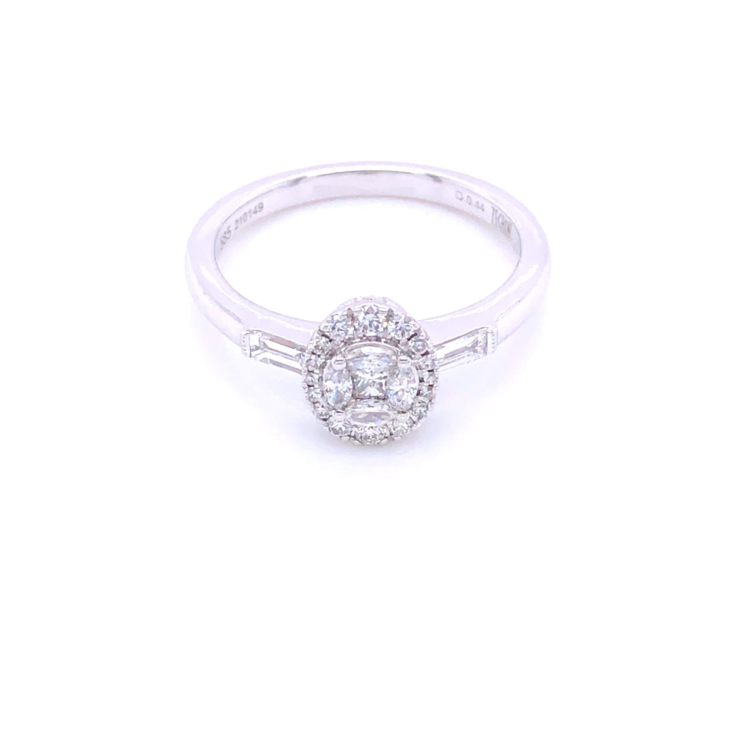 Zeghani White Gold Oval Engagement Ring