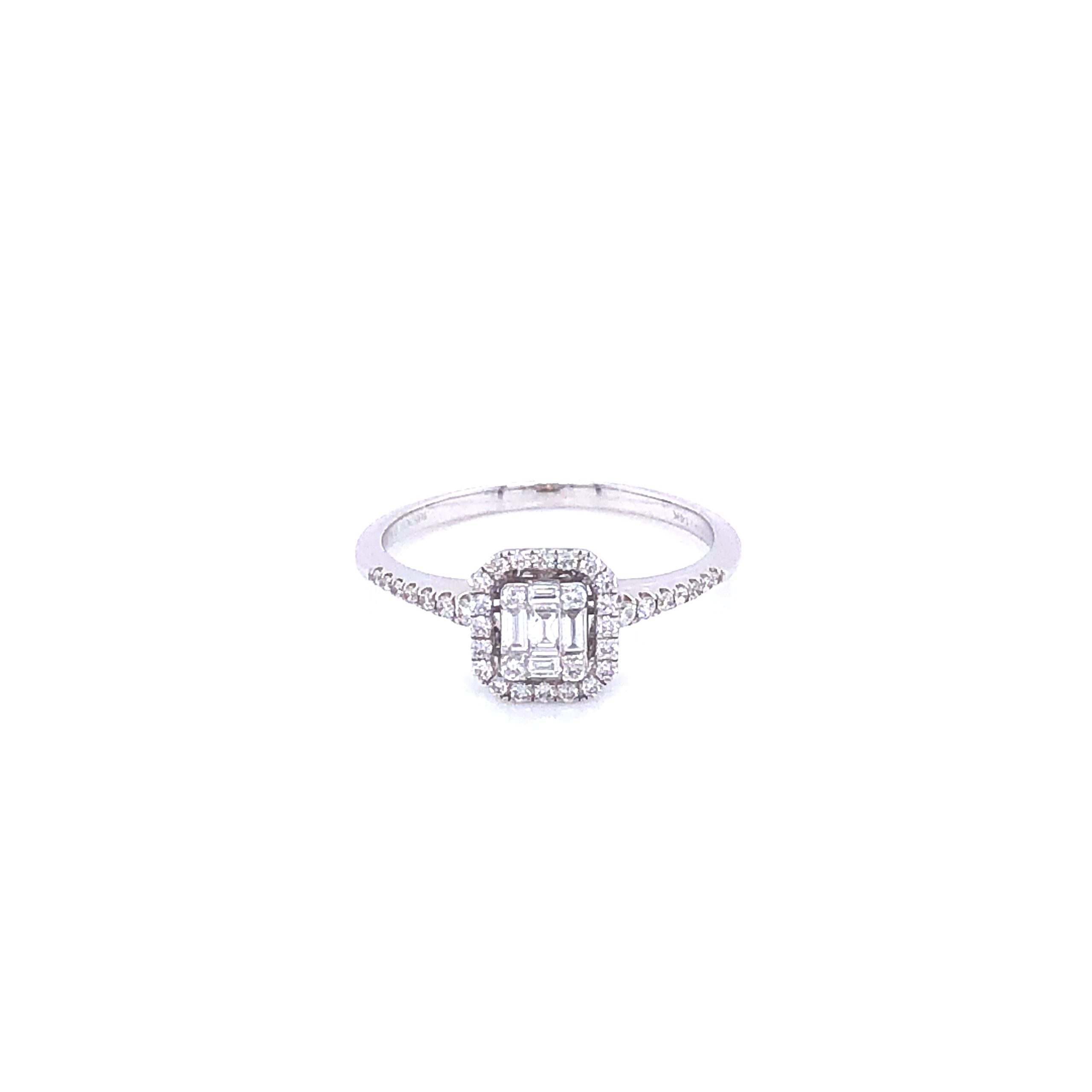 Zeghani White Gold Vintage Vixen Engagement Ring