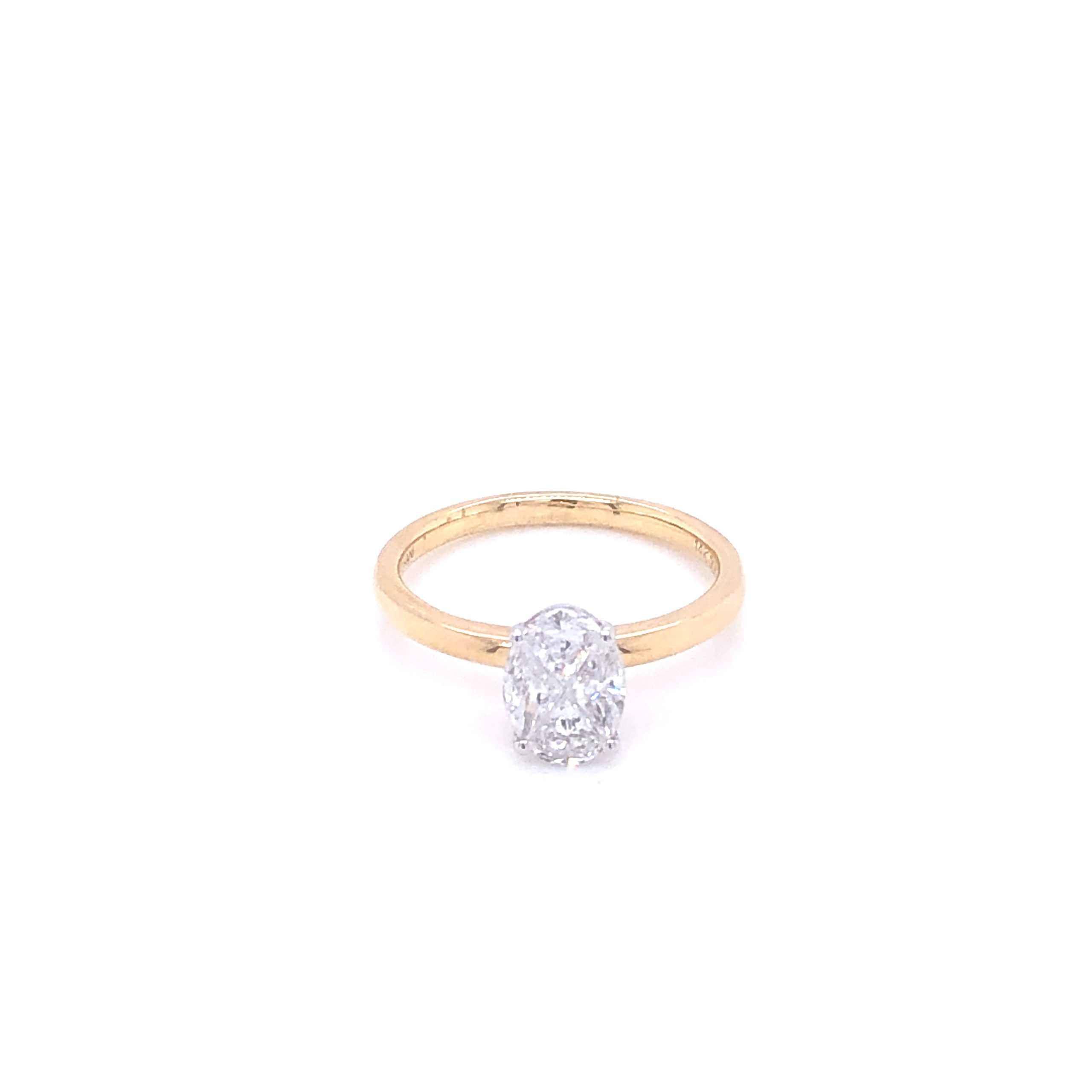 Zeghani Gold Mosaic Cut Engagement Ring