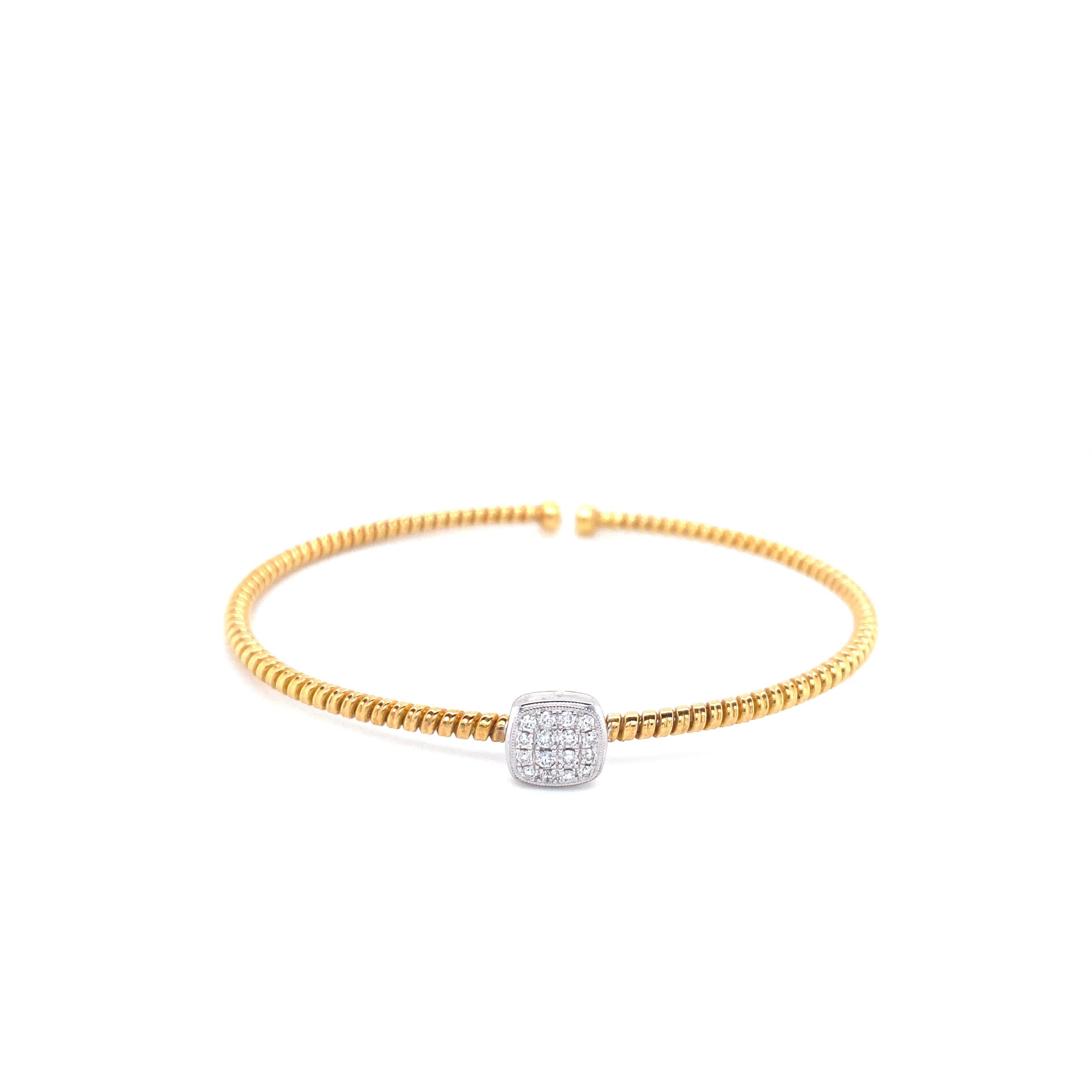 YELLOW & WHITE GOLD DIAMONDS BANGLE