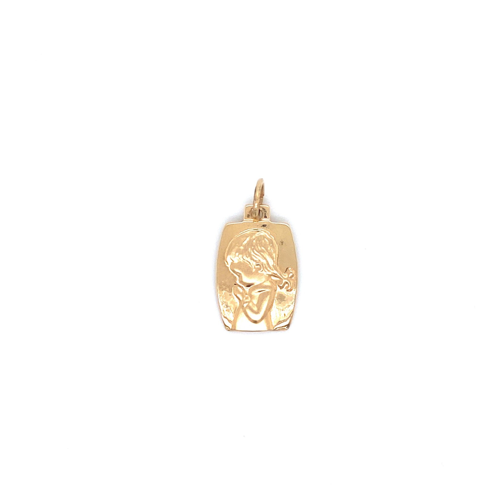 14k Little Girl Praying Pendant