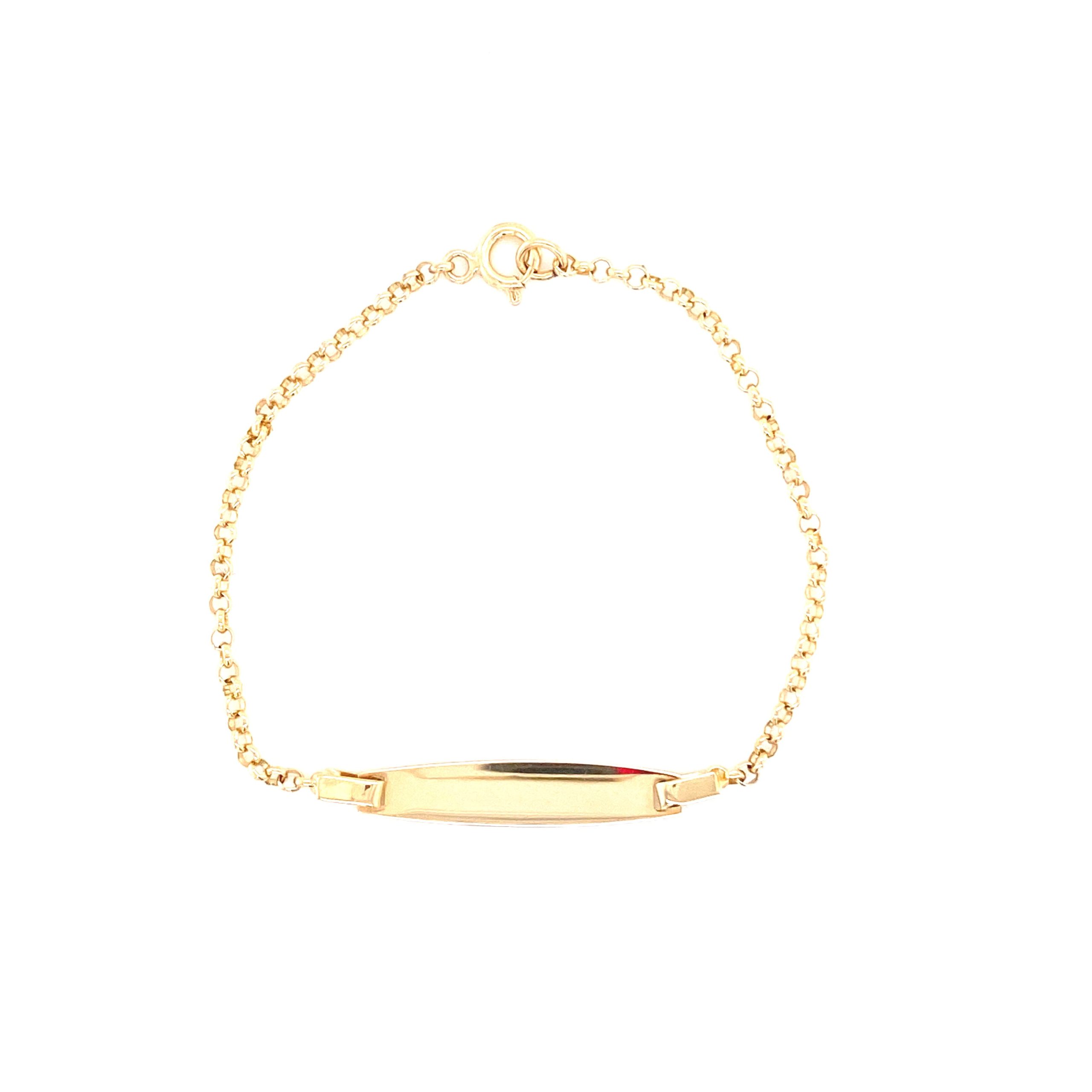 Link Chain 14k Gold Baby Bracelet