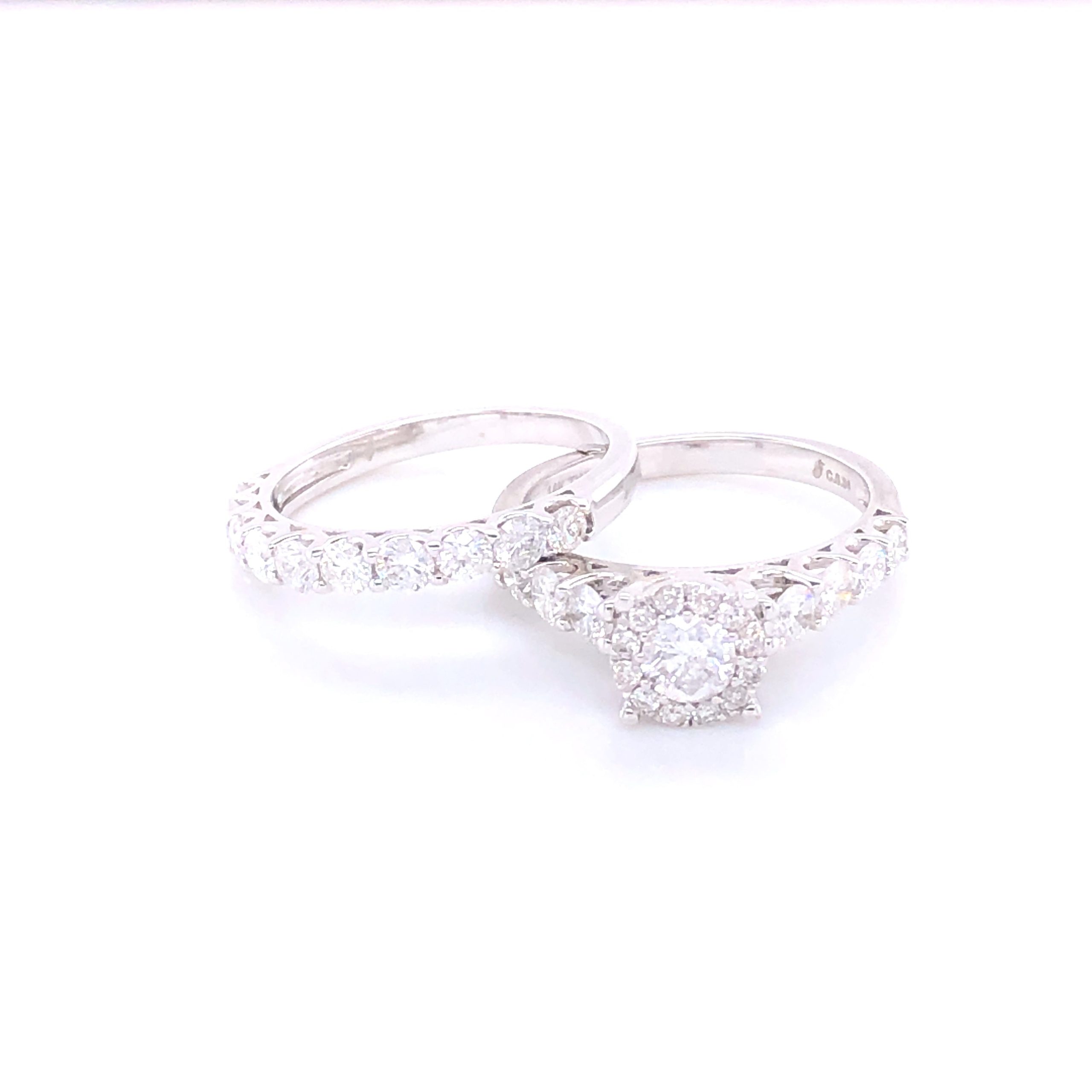 Prong Halo White Gold Engagement Ring