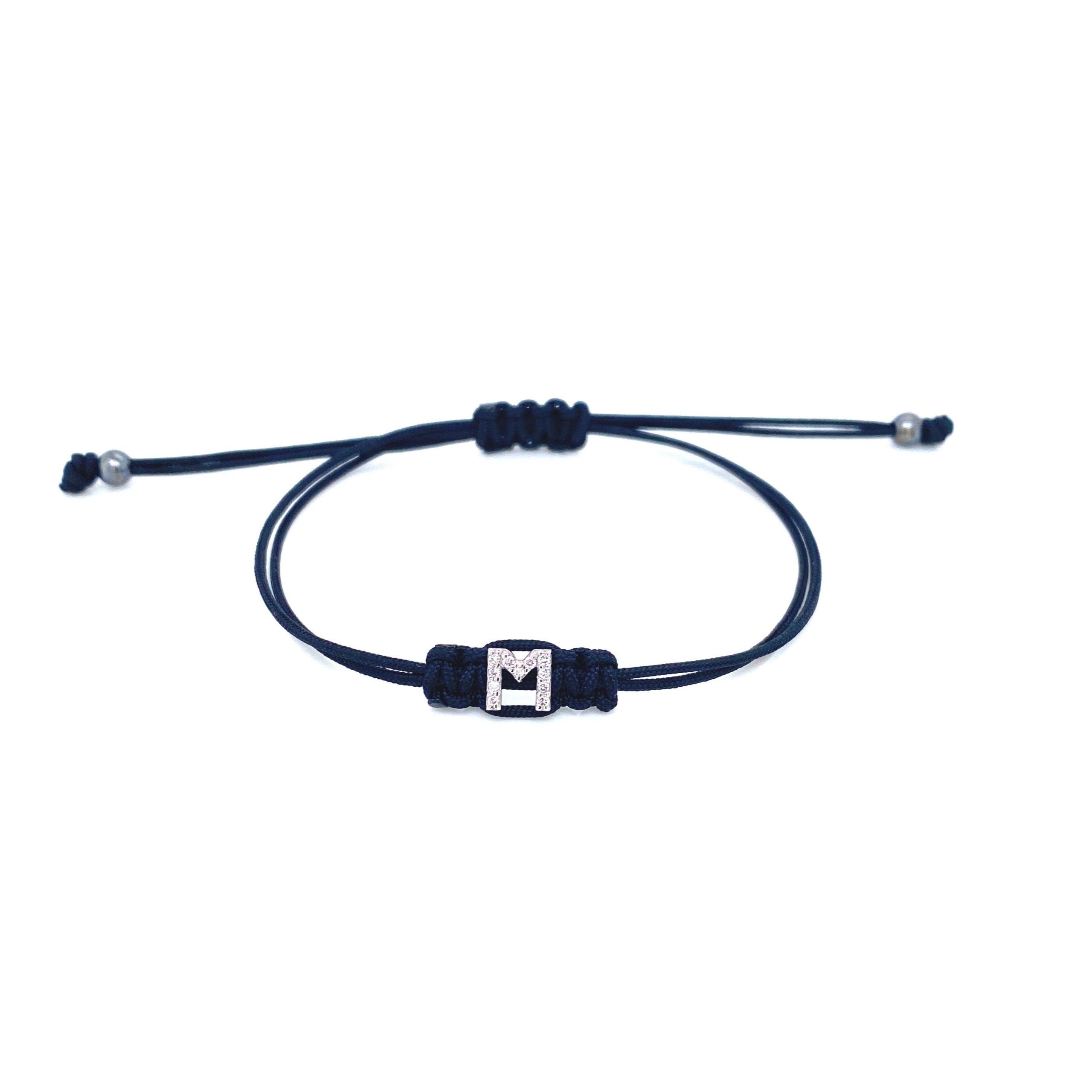 Bracelet With Small Initial M and Diamond