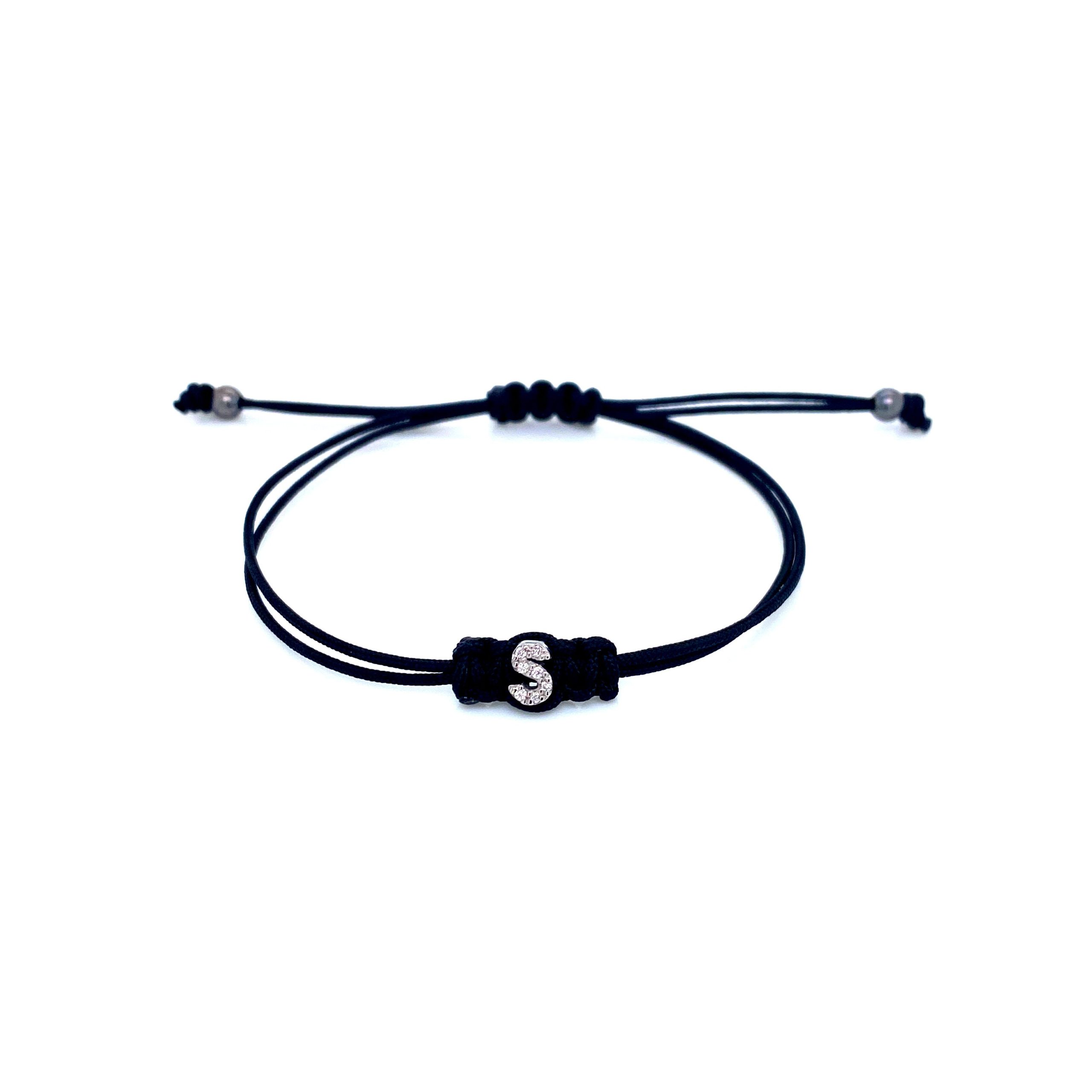 Bracelet With Small Initial S and Diamond