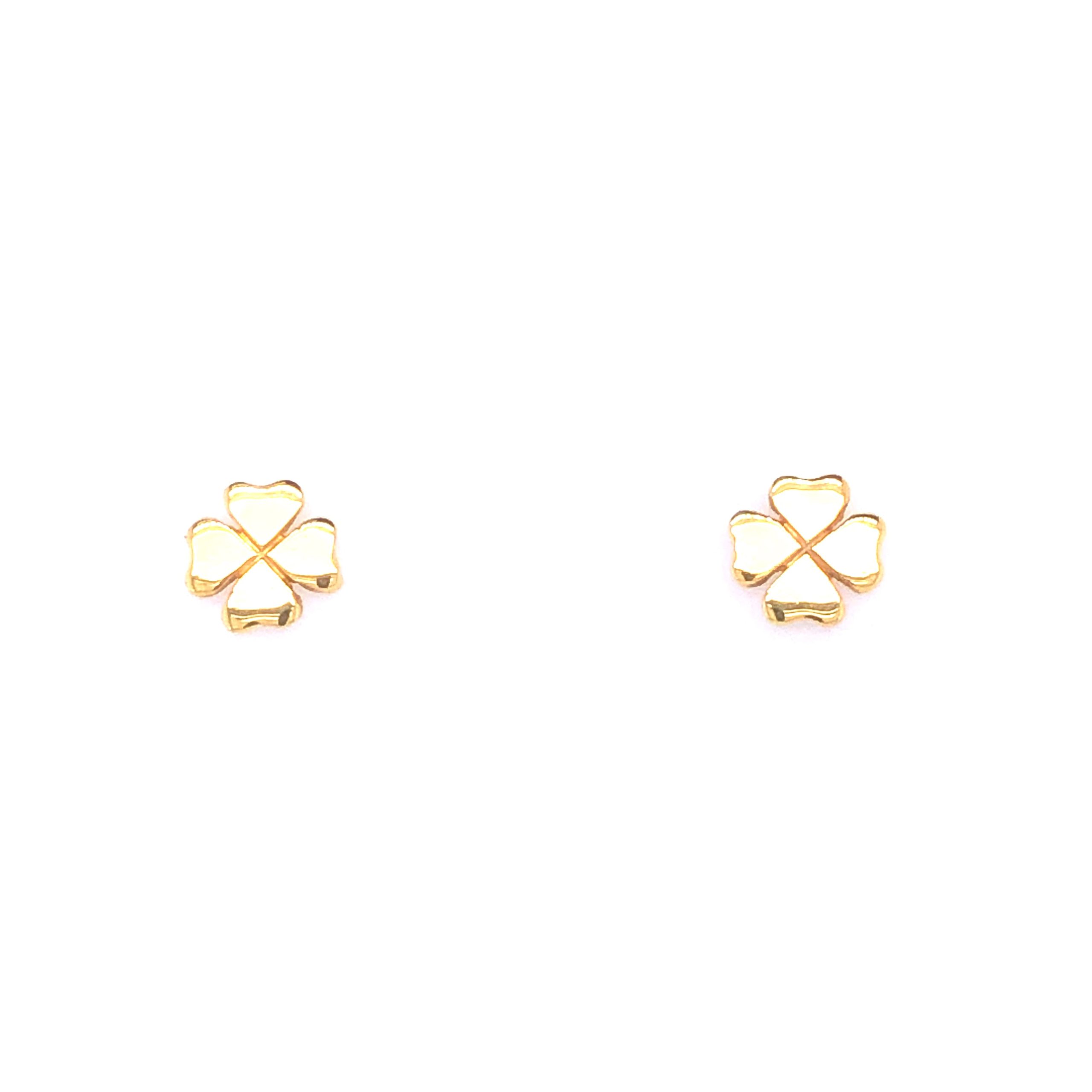 14K TREVOL STUD EARRINGS