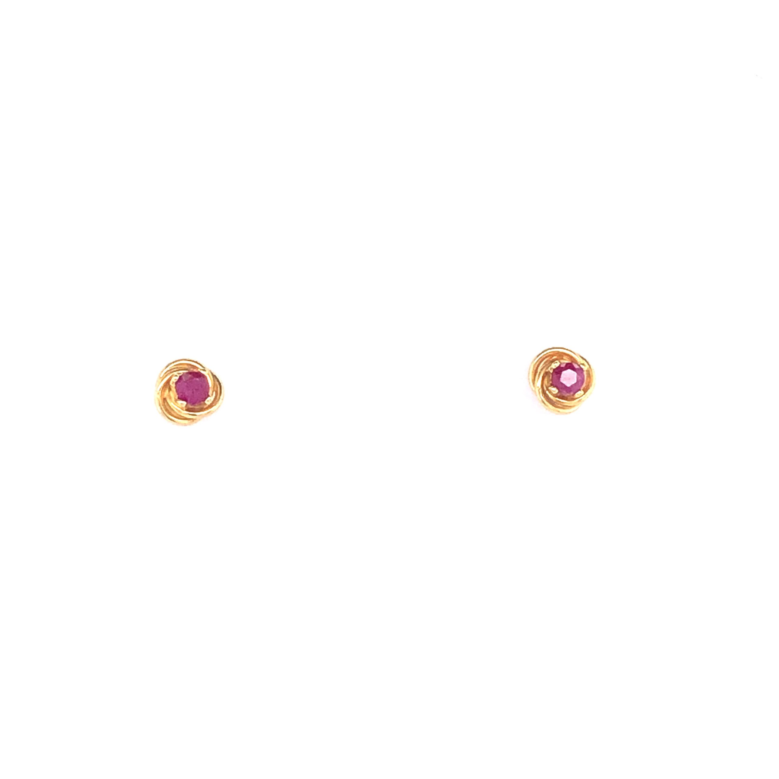 14K TWISTED WITH RUBY