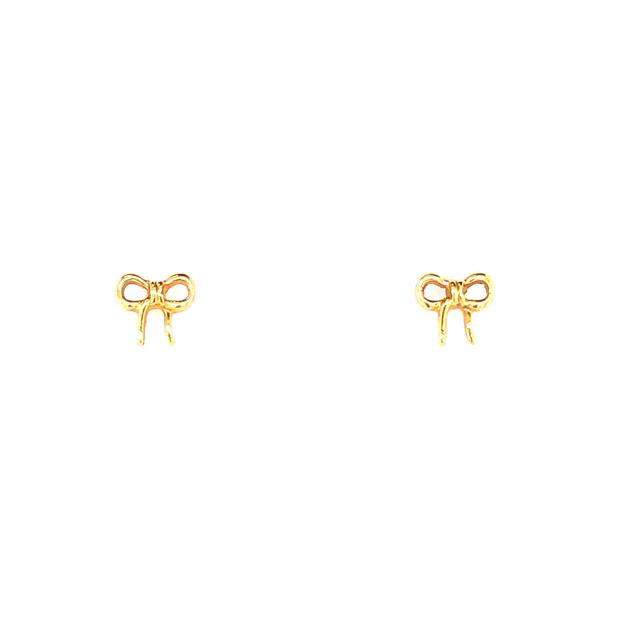 14K BOW STUD EARRINGS