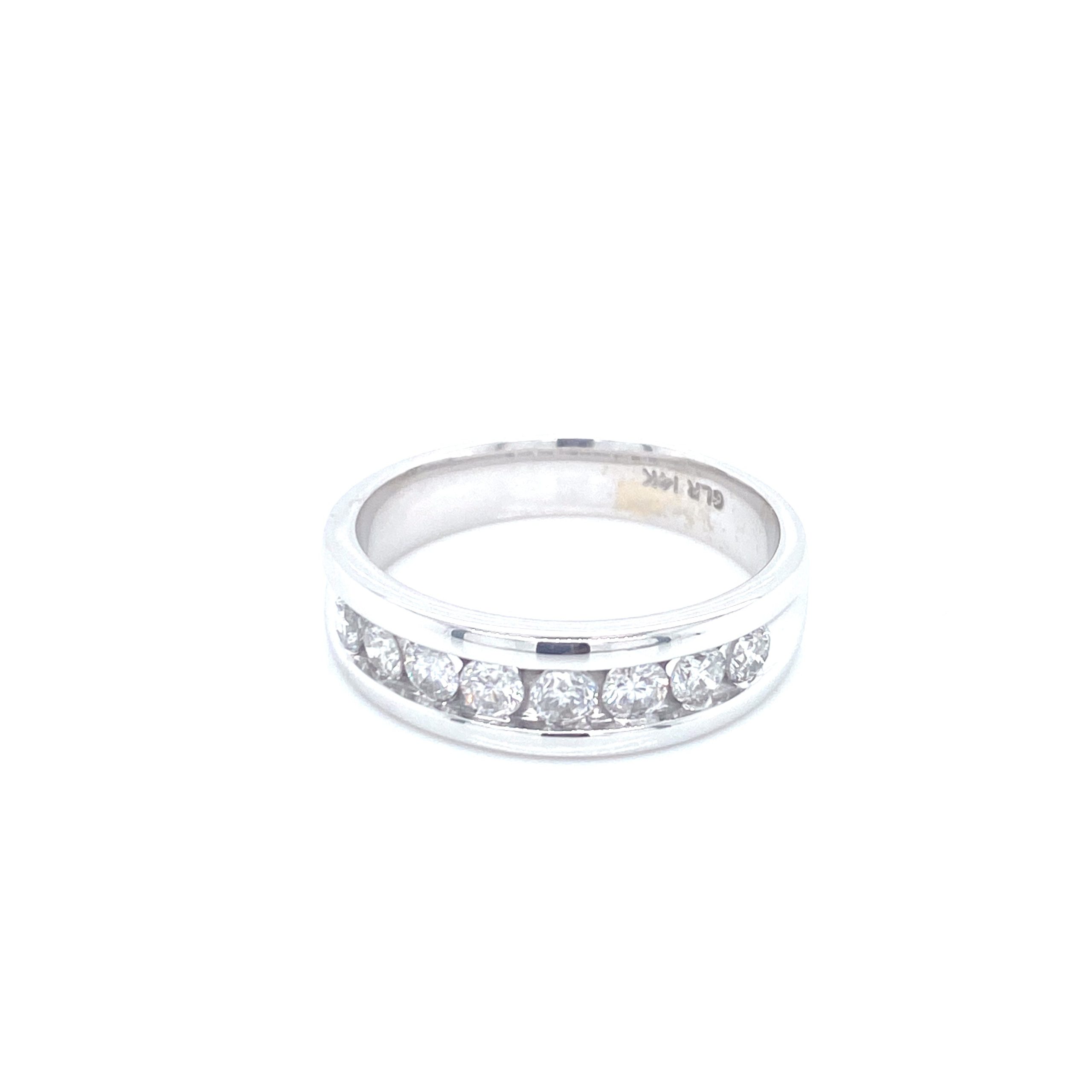White Gold with Diamonds Wedding Band