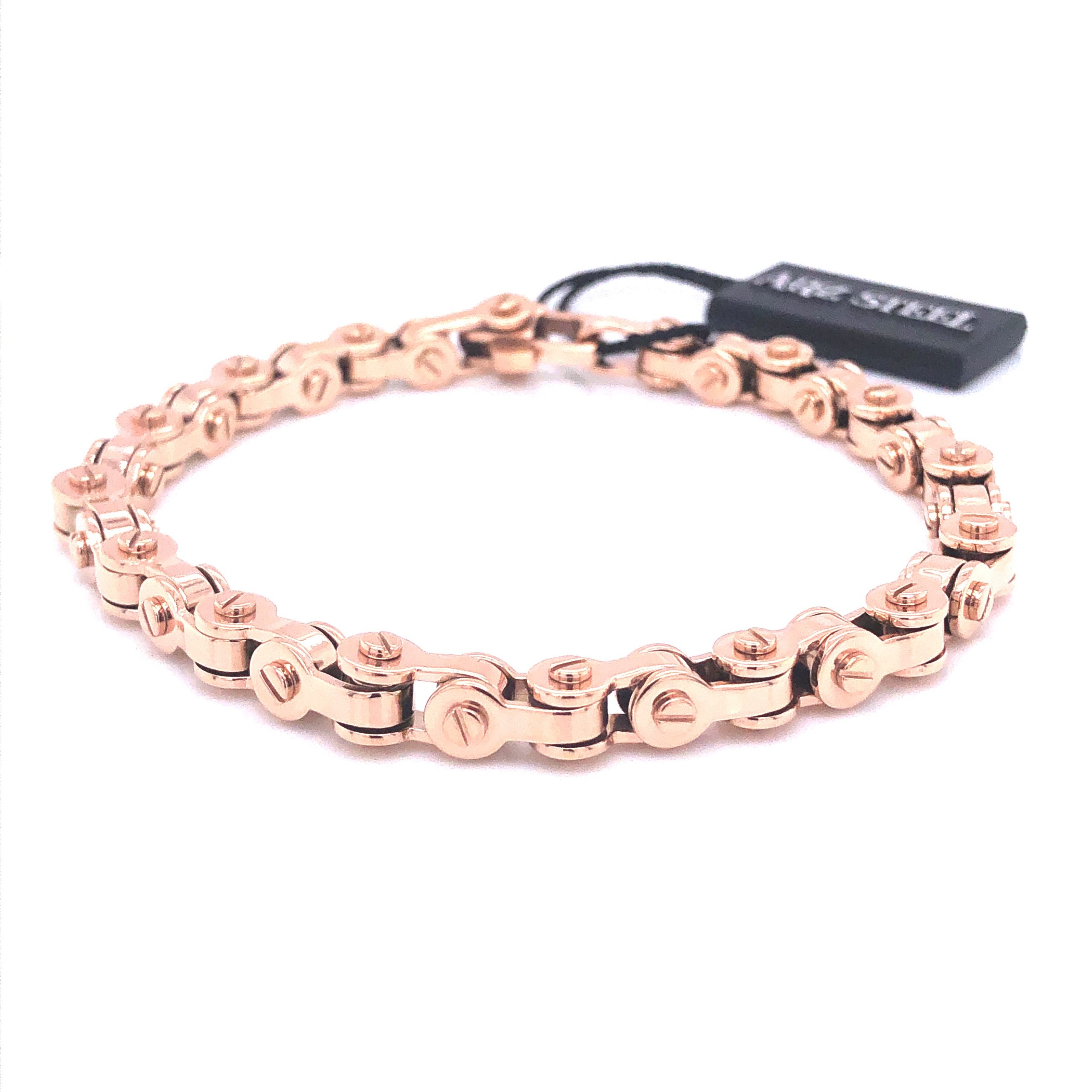 Stainless-Steel Bicycle Chain Bracelet