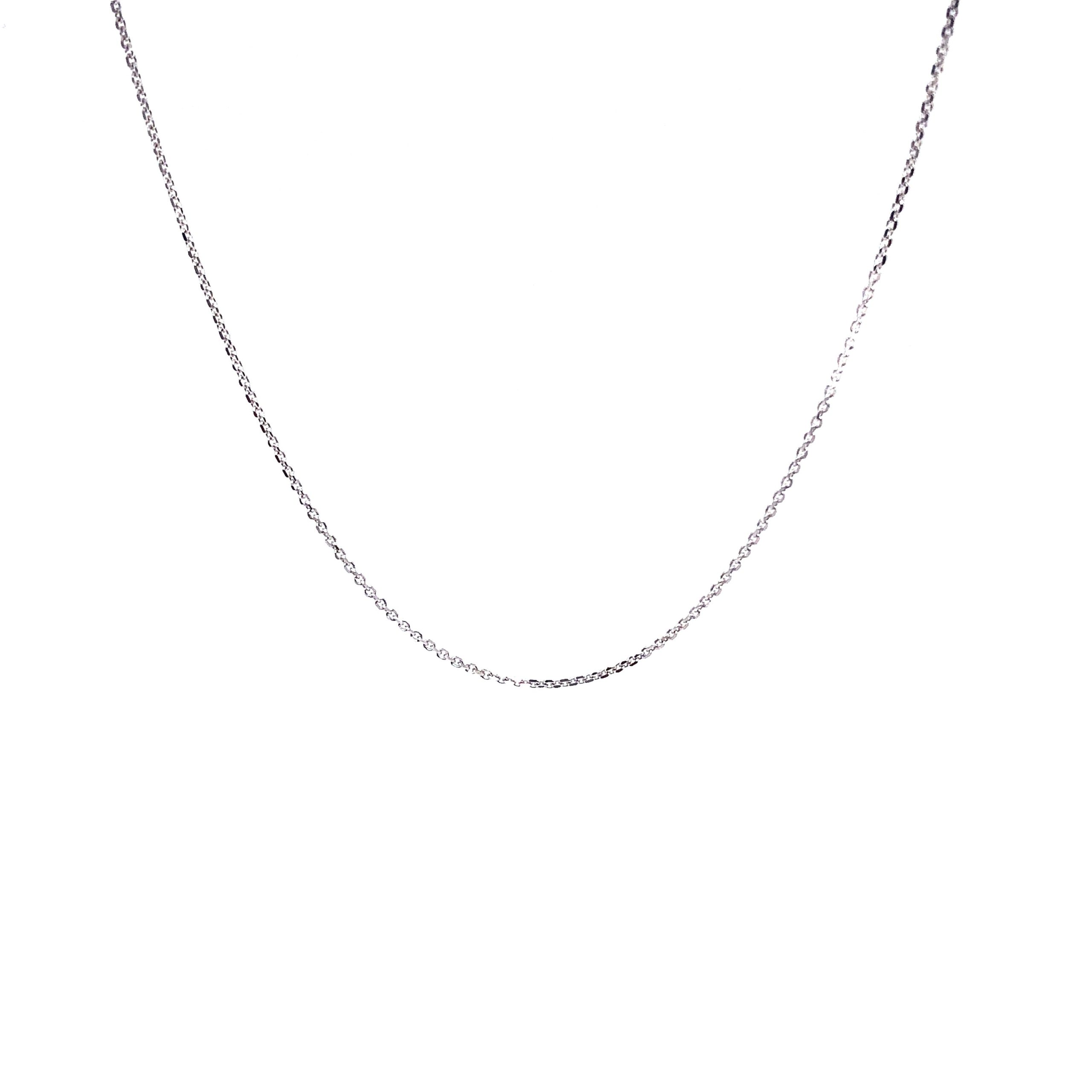 Rolo Link 14k White Gold Chain (0.5mm)