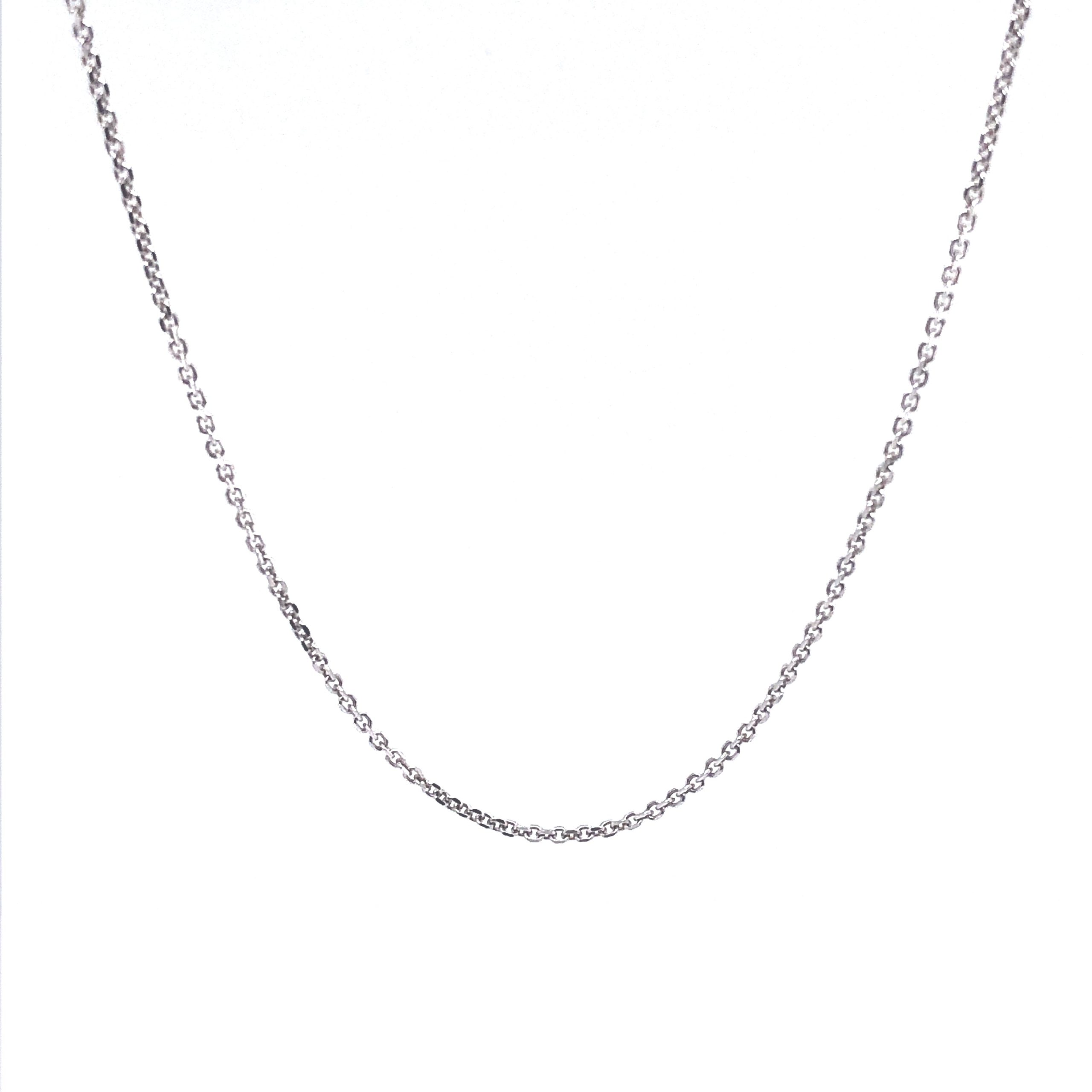 14K White Gold Rolo Chain