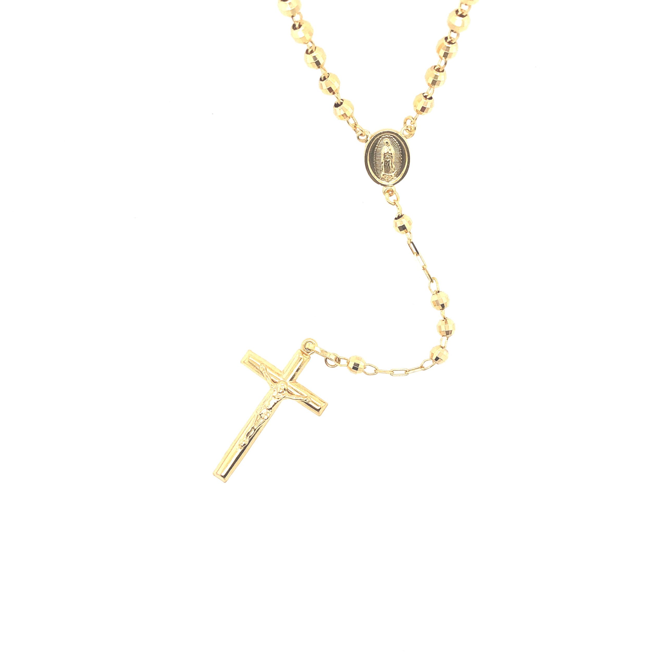 14K Beaded Rosary Gold (4mm)