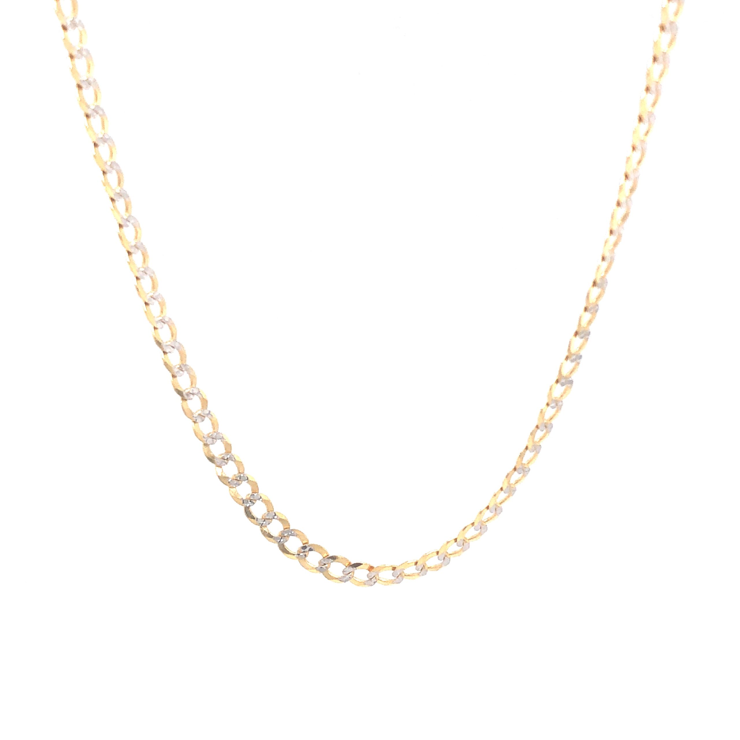 14K Cuban Link Two-Tone Gold Chain (2.7mm)