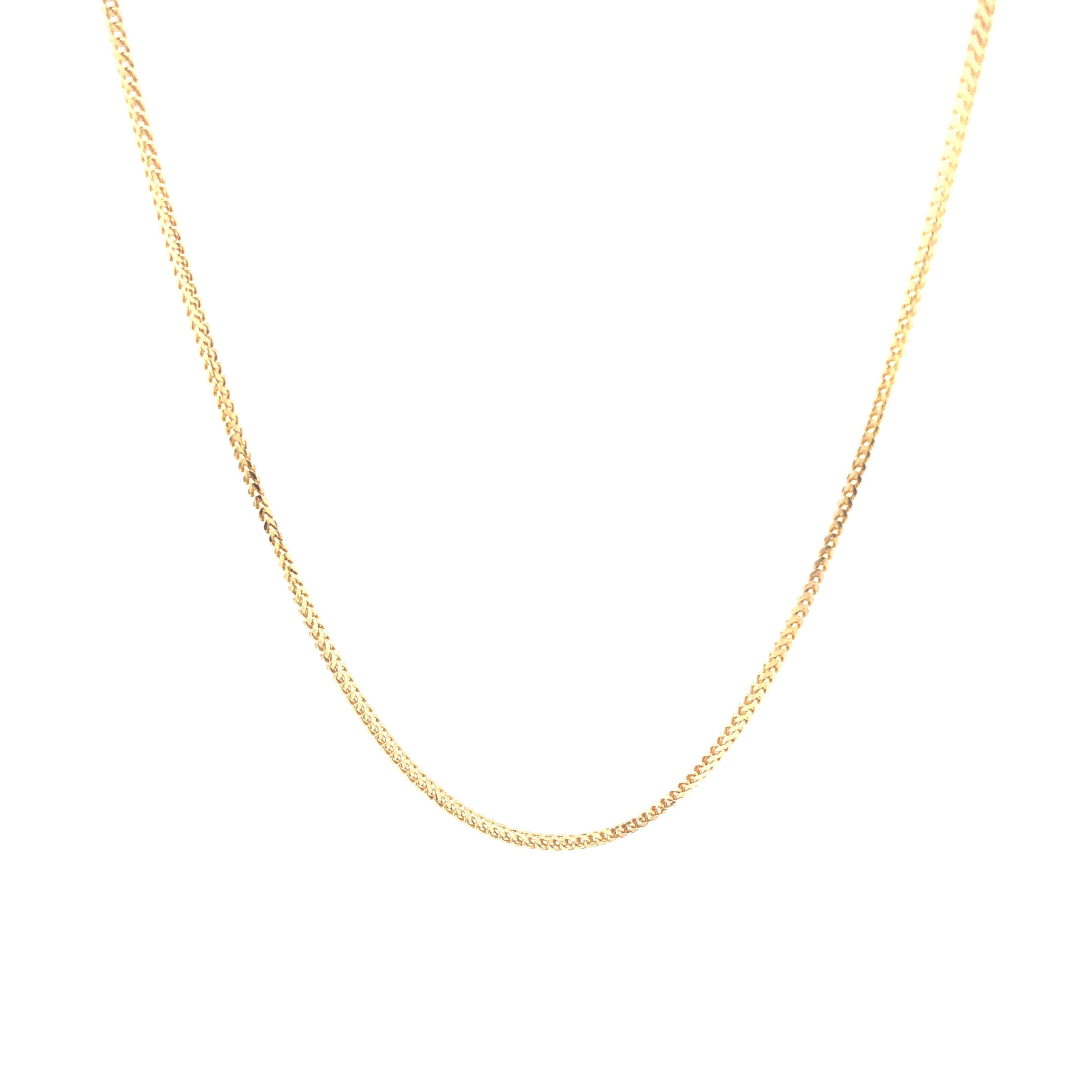 14K Franco Link Diamond Cut Gold Chain (1.1mm)