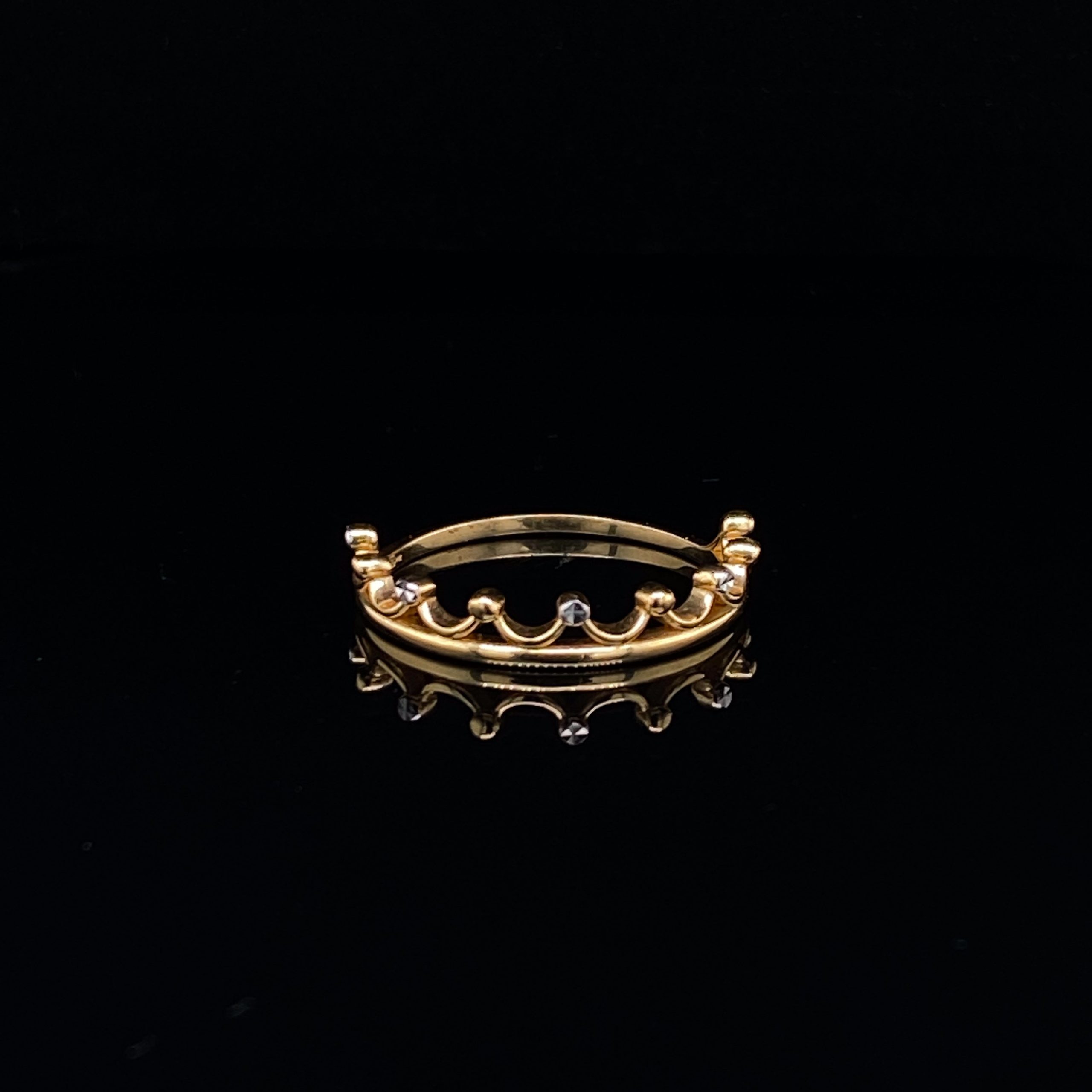 14K Crown Two-Tone Gold Ring