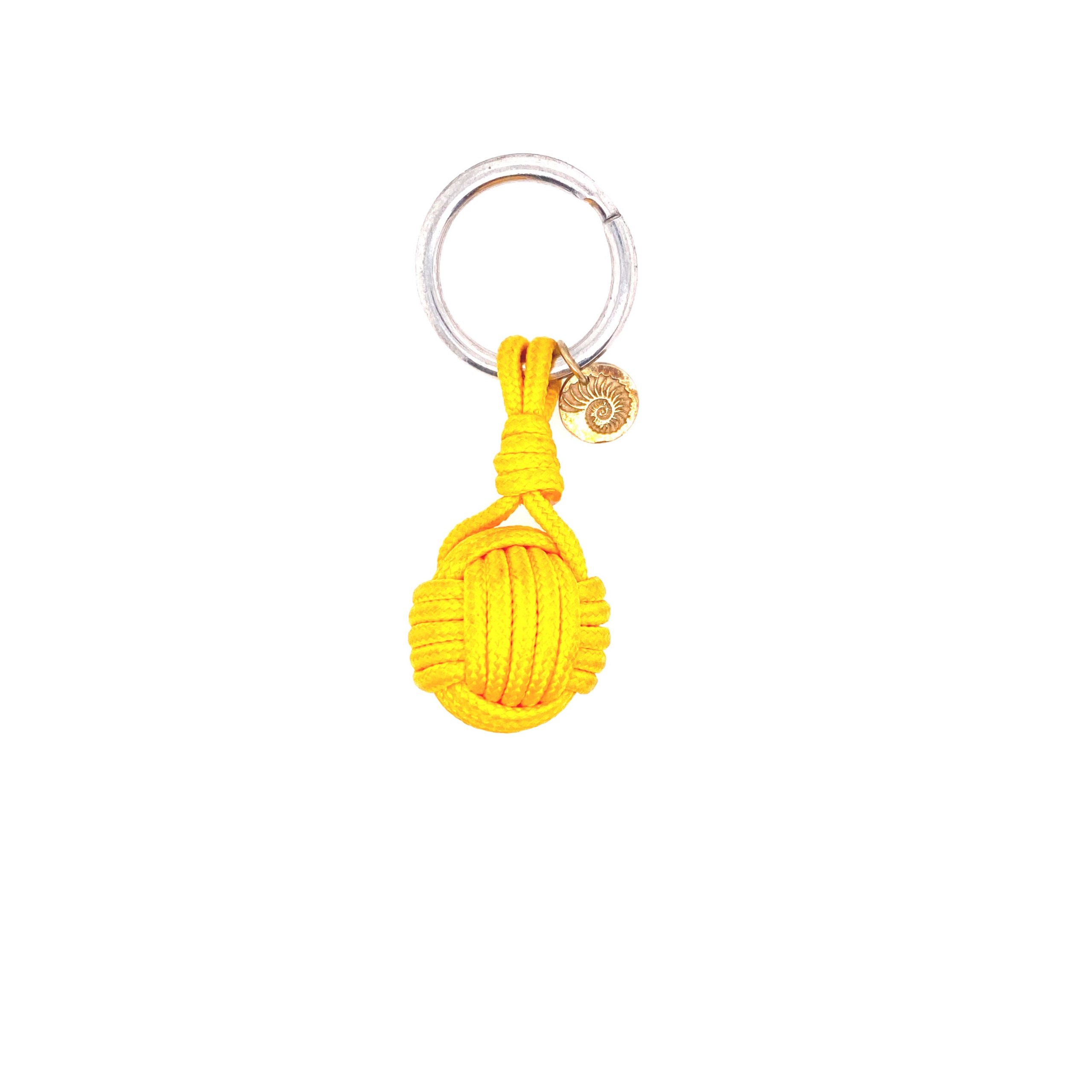 Yellow Rope Ball Keychain