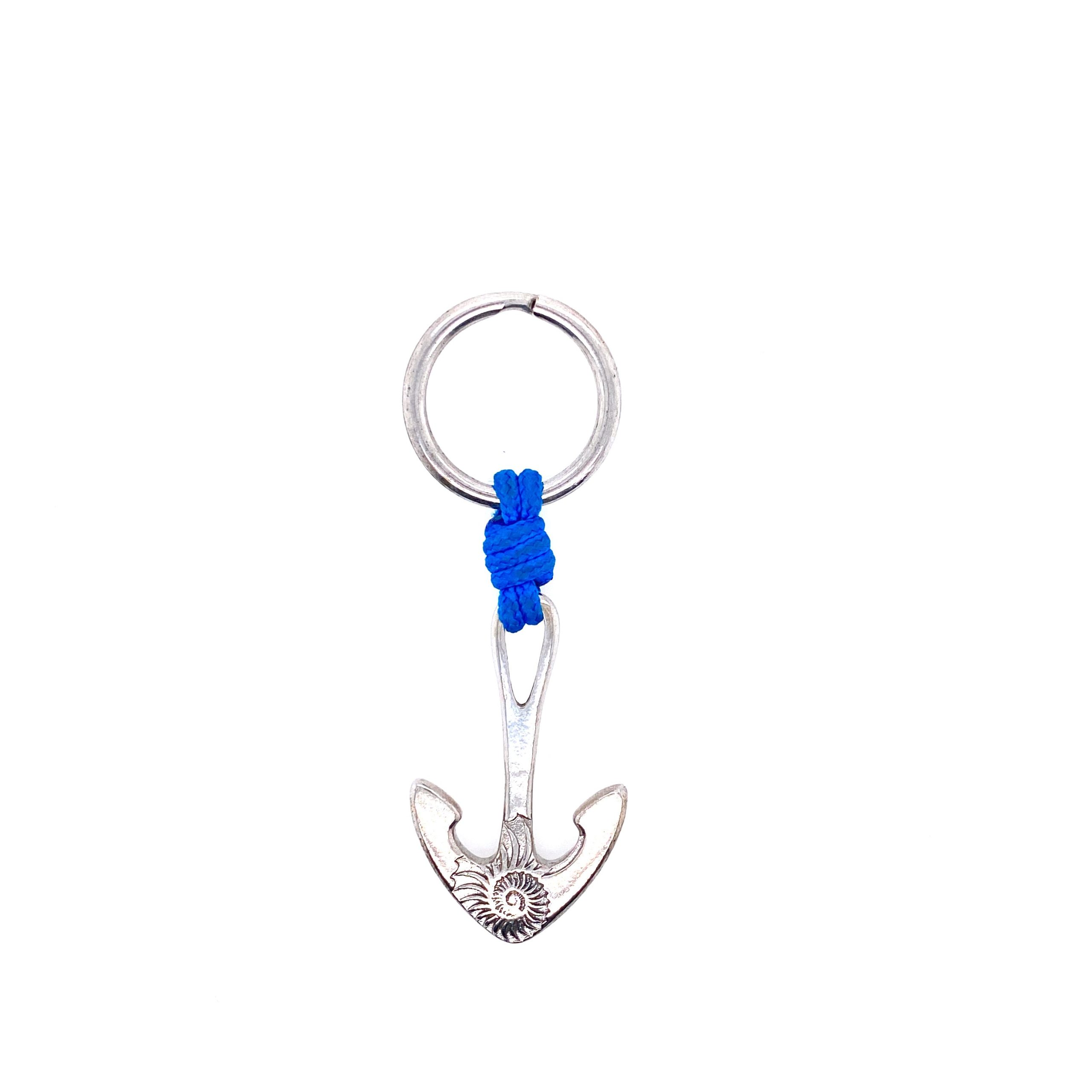 Blue Rope Anchor Keychain