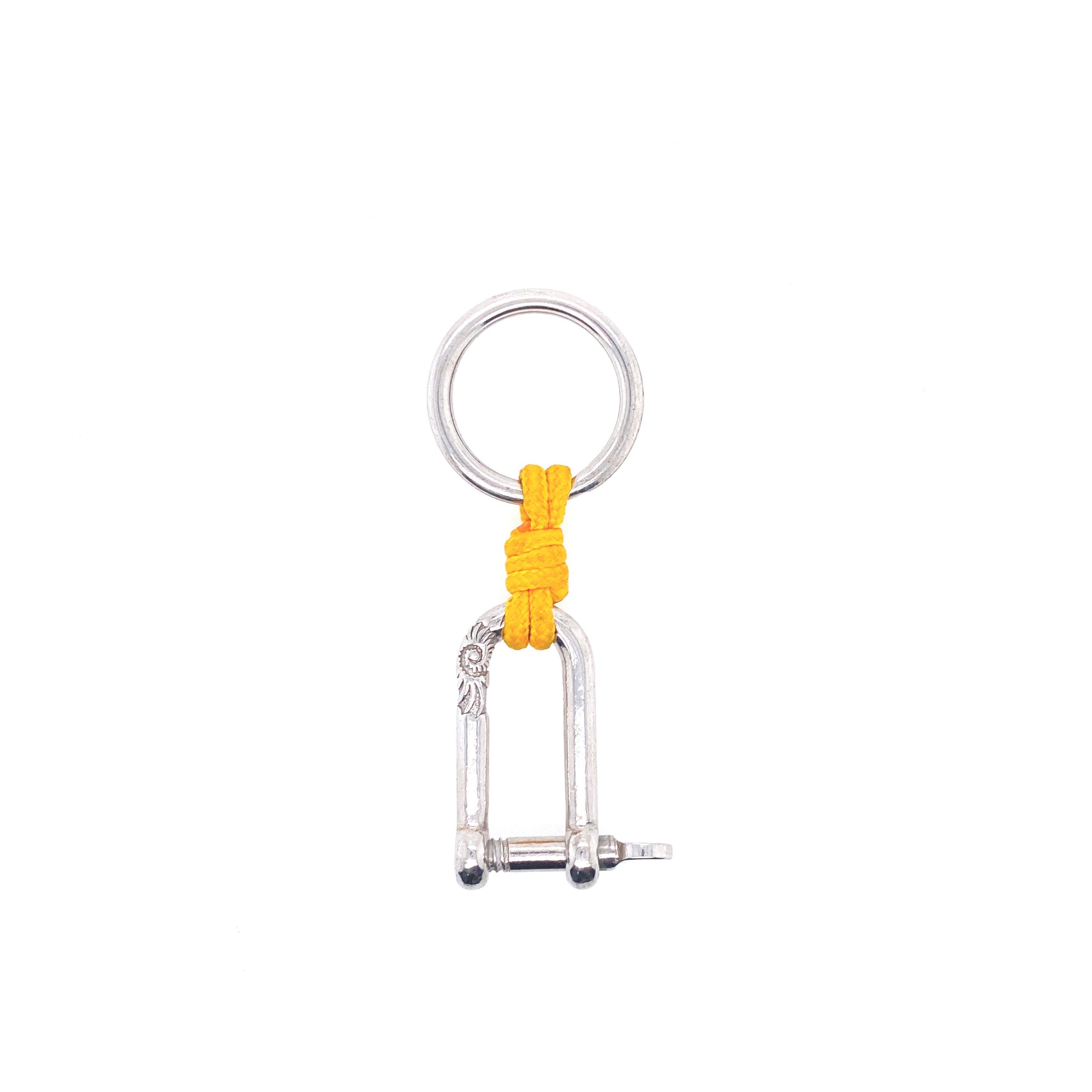 Yellow Rope Screw Clasp Keychain