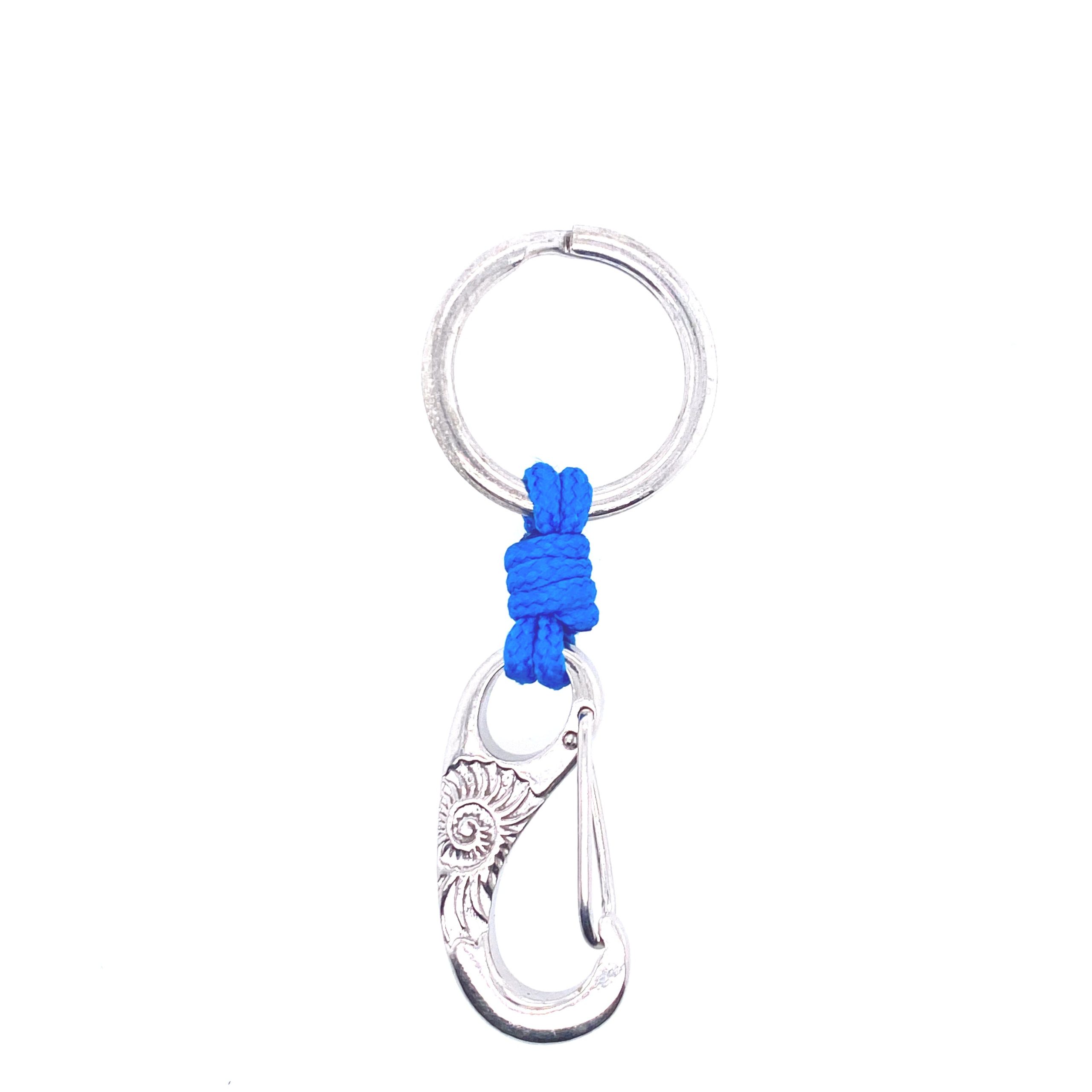 Blue Rope Closed Hook Keychain
