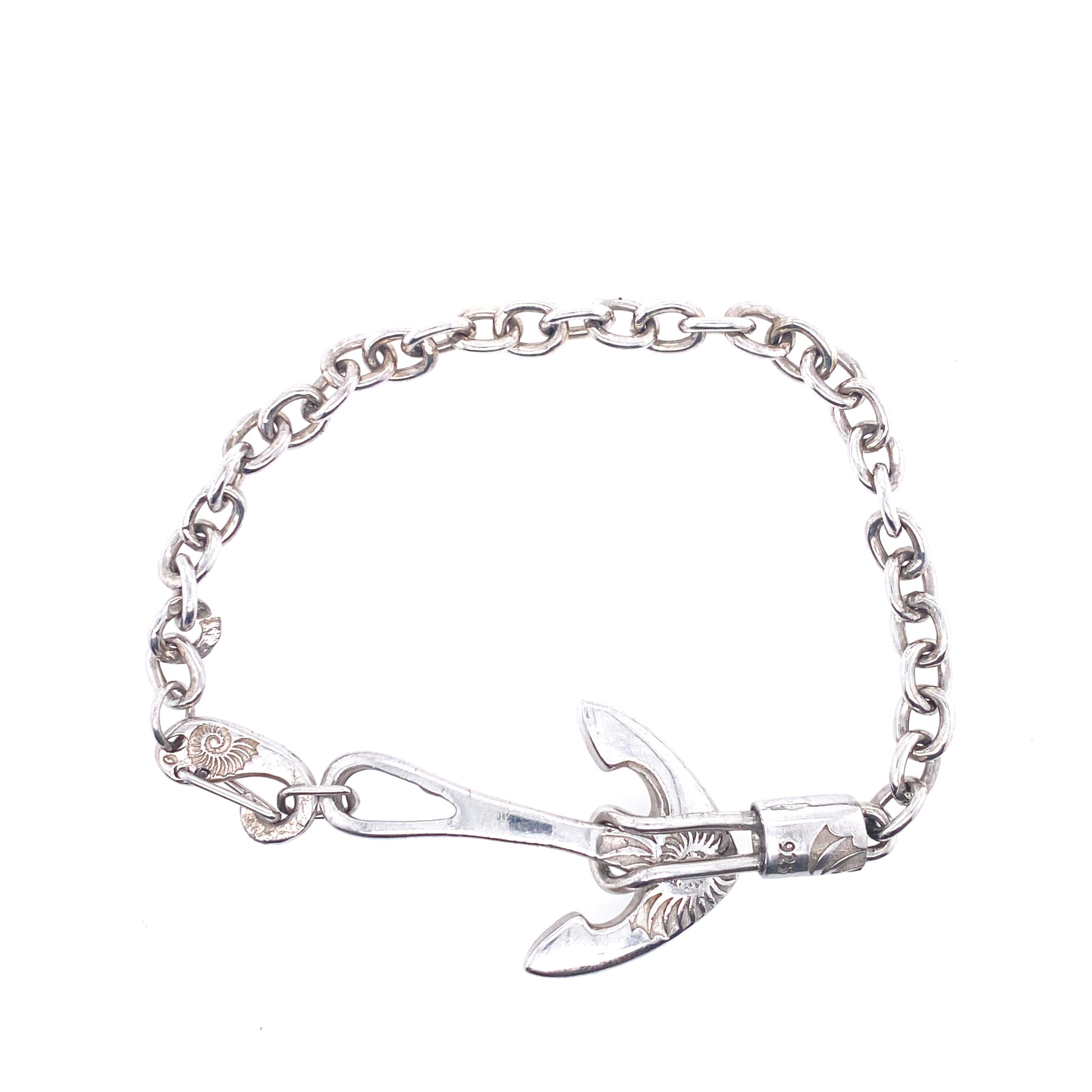 Anchor Silver Link Bracelet