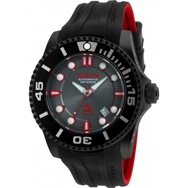 Invicta Men's 20205 Pro Diver Automatic Black and Red Polyurethane Watch