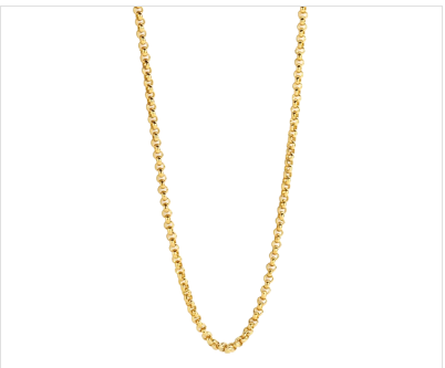 SILVER AND 18K YELLOW GOLD PLATED ANCHOR NECKLACE