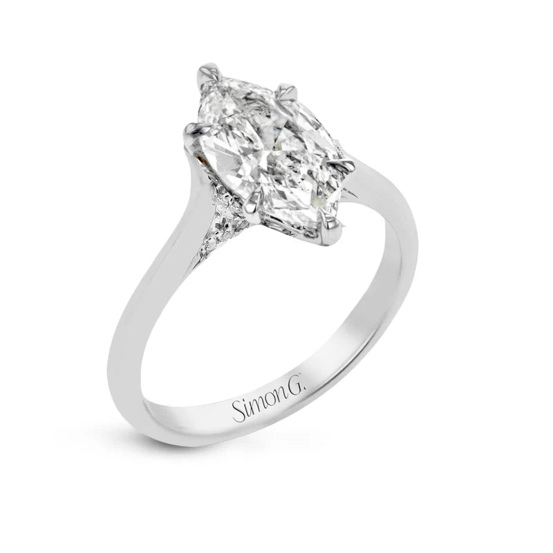 White Gold Marquise Semi-Mount