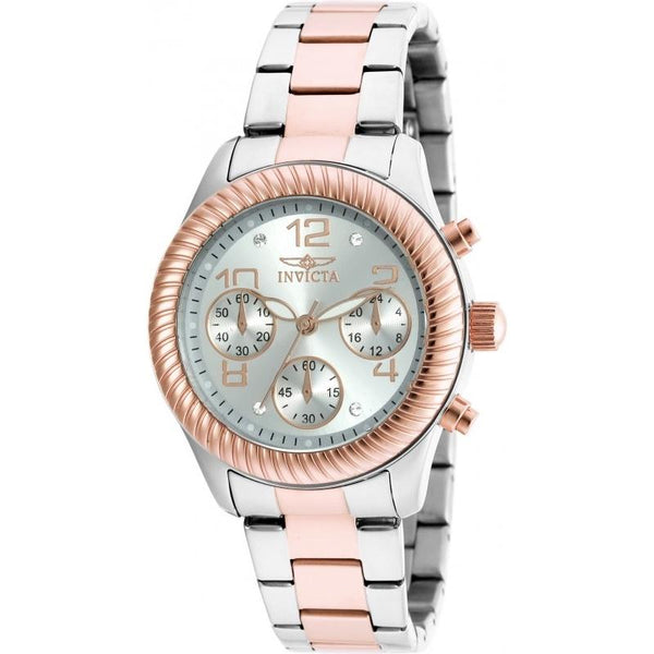 Invicta Women's 20269 Angel Rose-Tone and Silver Stainless Steel Watch