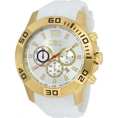 Invicta Men's 20298 Pro Diver Chronograph White Polyurethane Watch