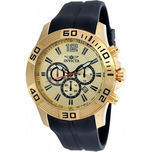 Invicta Men's 20302 Pro Diver Chronograph Black Polyurethane Watch